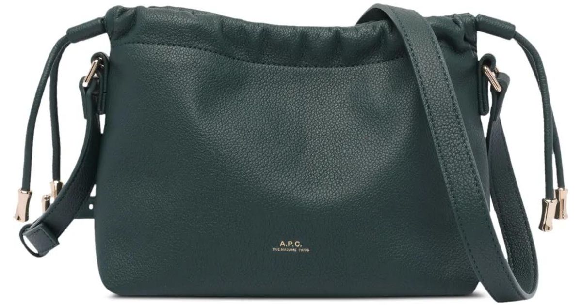 A.P.C. Ninon Drawstring Mini Bag in Green | Lyst