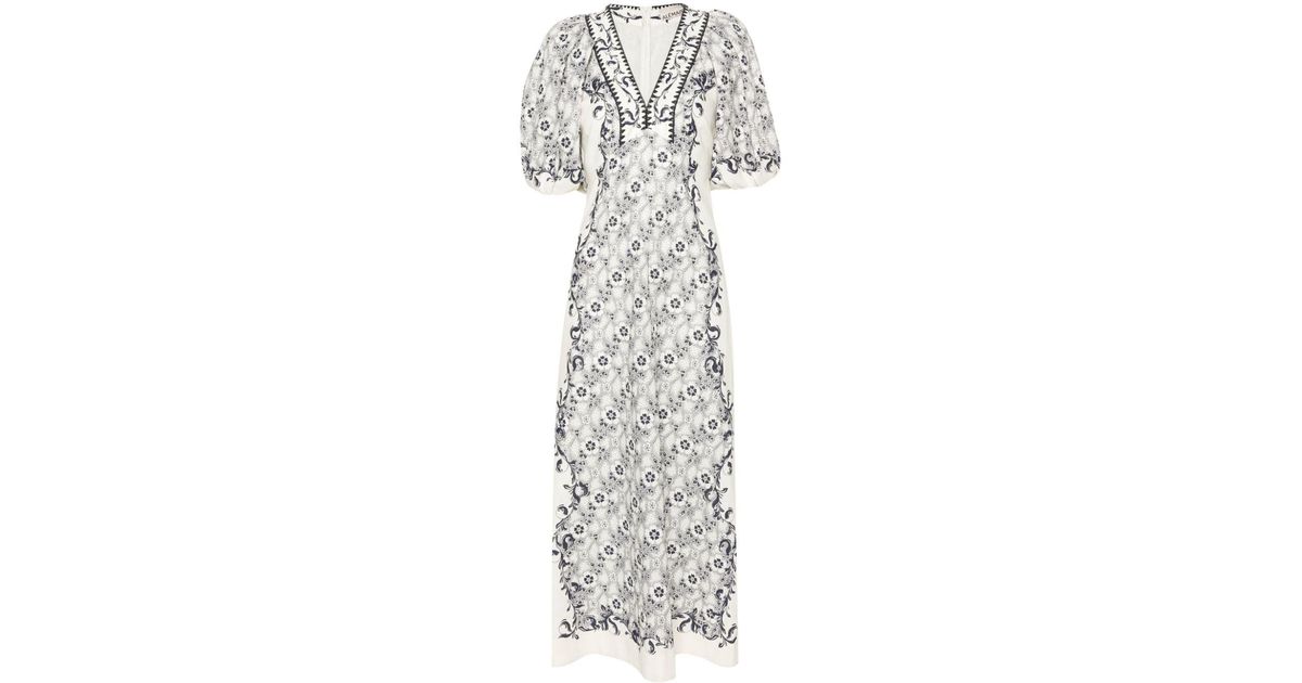 blue and white floral dress midi Real Love Navy Blue Floral Midi Dress – Shop the Mint