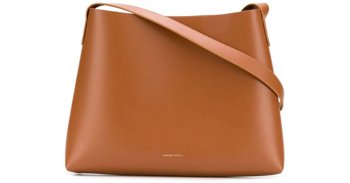 Lyst Coloris Épaule En À Petit Sac Porté Marron Logo Gavriel Mansur rrnZpTt