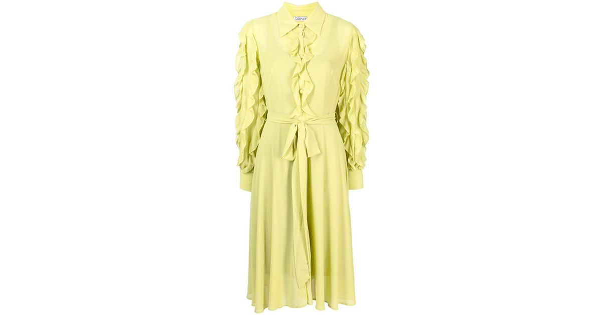 Baruni Theresa Midi Shirt Dress in Yellow | Lyst