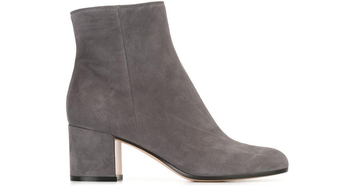Gianvito Rossi Margaux Suede Ankle Boots in Grey (Natural) - Save 69% ...