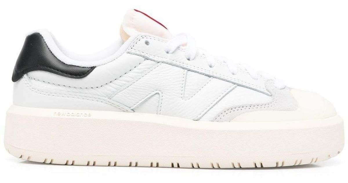 New Balance Leather Ct302 Low-top Sneakers in White | Lyst UK