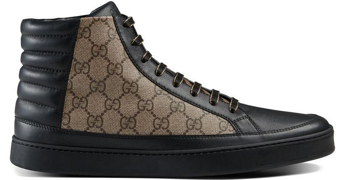 Gucci GG Supreme High-top Sneaker in Black for Men | Lyst UK