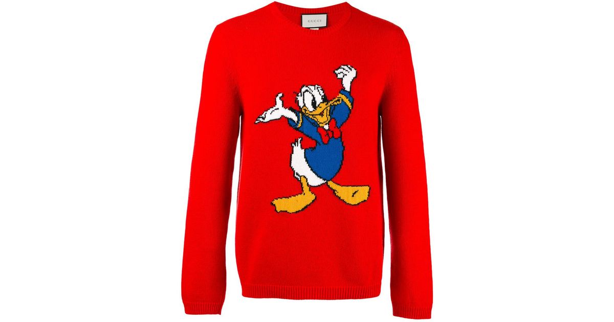 red donald duck sweater