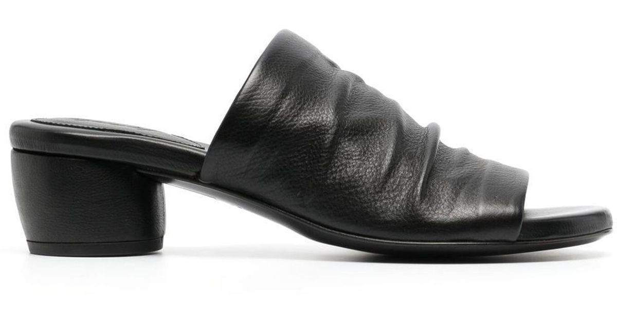 Marsèll Leather 50mm Mules in Black | Lyst