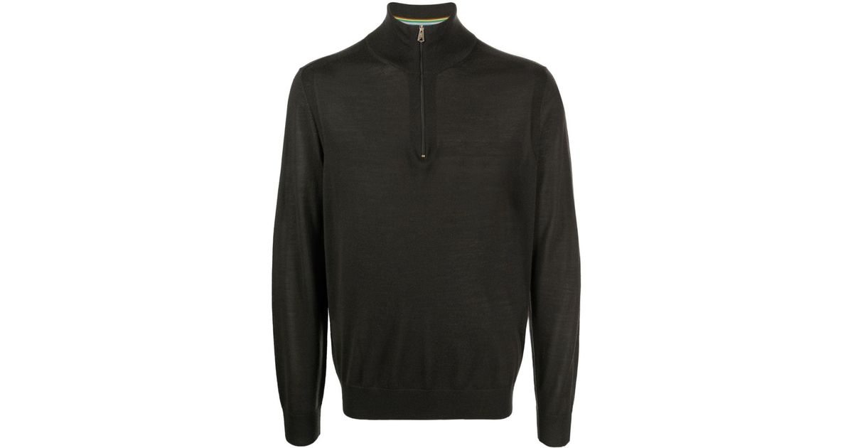 Paul Smith Fine-knit Merino Wool Jumper in Black for Men | Lyst Canada