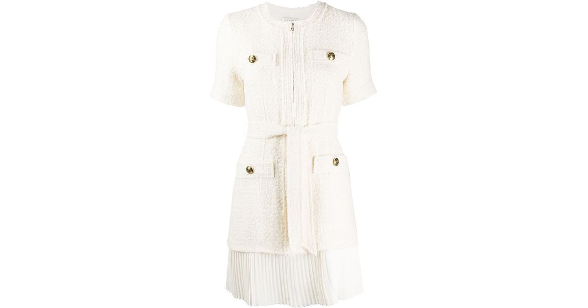 sandro tweed coat mini dress SANDRO Short Tweed Coat Dress