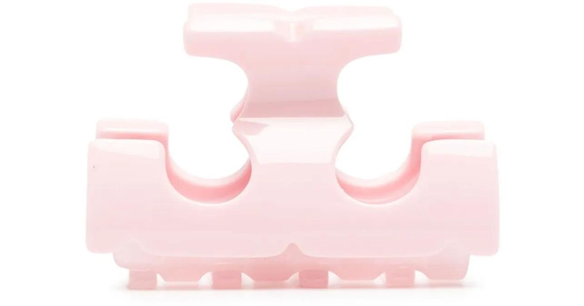 Tory Burch Small Serif-T Hair Clip in Pink | Lyst