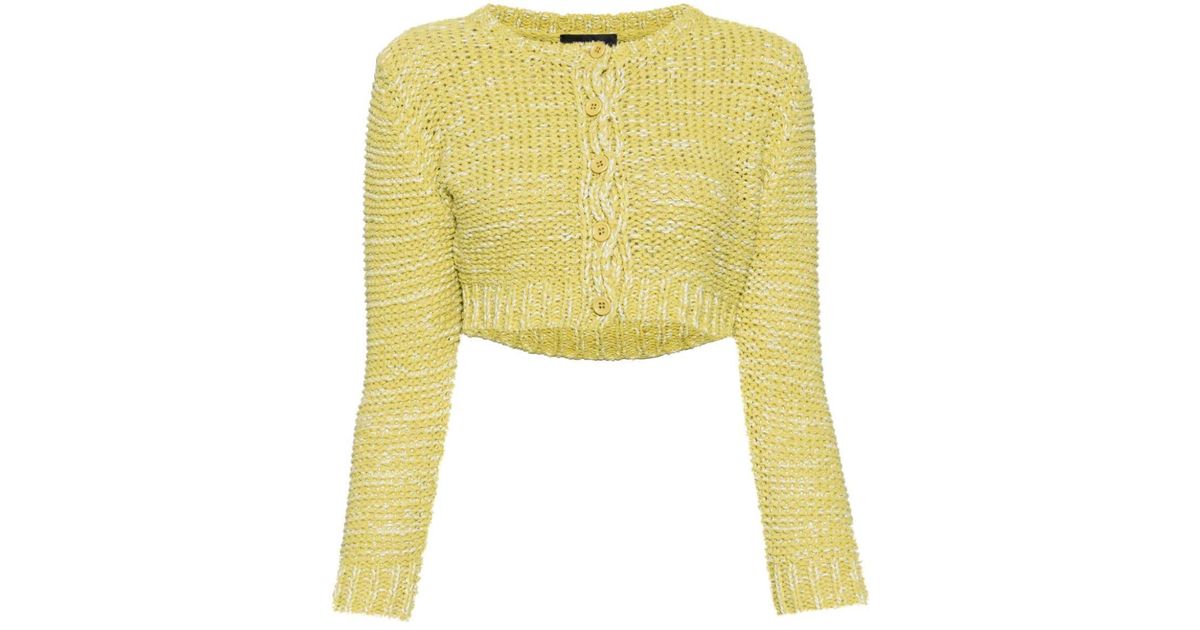 Fabiana Filippi buttoned cropped shirt - Yellow