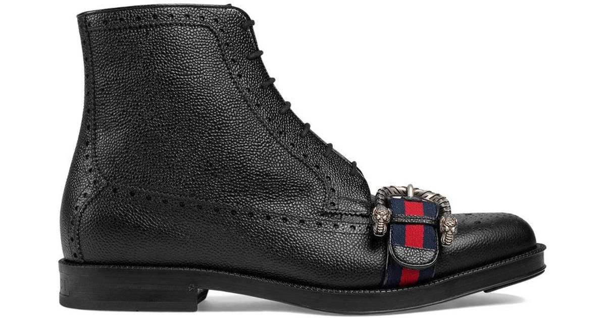gucci brogue boots