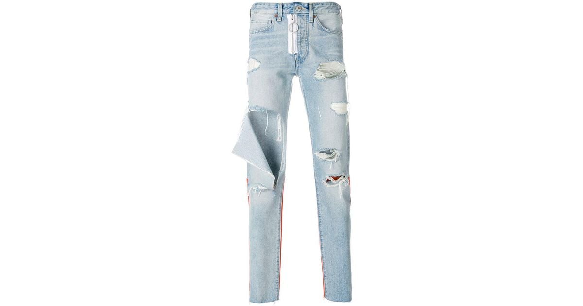 Off-White c/o Virgil Abloh X Levi's Made & Crafted Slim Fit Jeans in Blue  for Men | Lyst