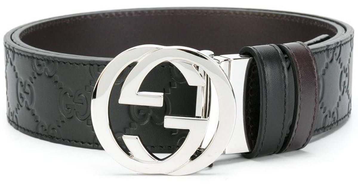 gucci black reversible belt