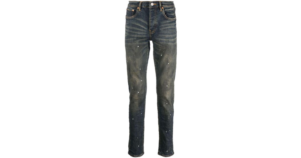 Purple Brand P001 Slim-cut Jeans in Gray for Men | Lyst