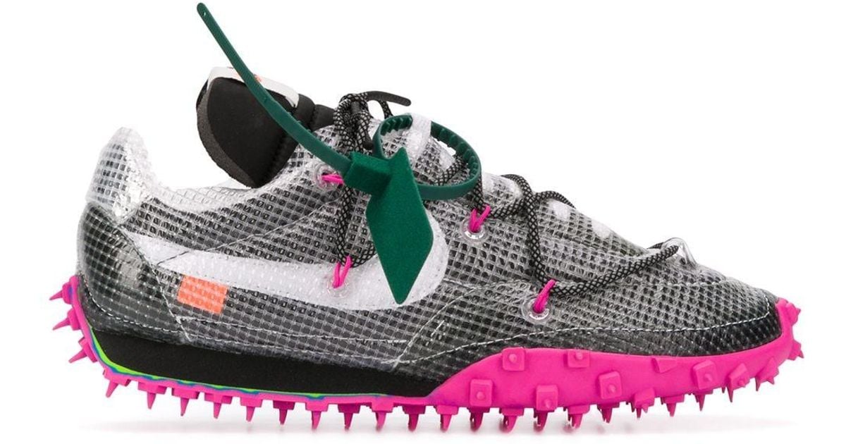 NIKE X OFF-WHITE Waffle Racer Sp "black/fuchsia" Sneakers in Gray | Lyst