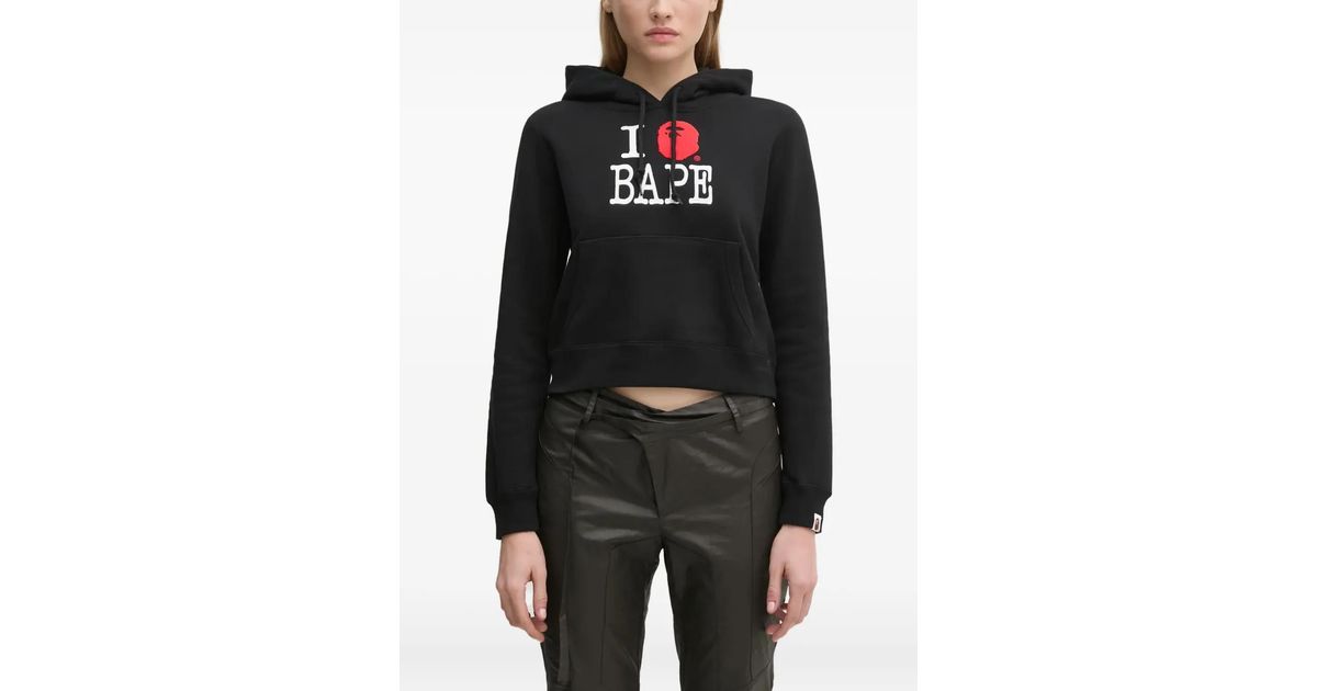 A Bathing Ape I Love Bape パーカー ブラック | Lyst