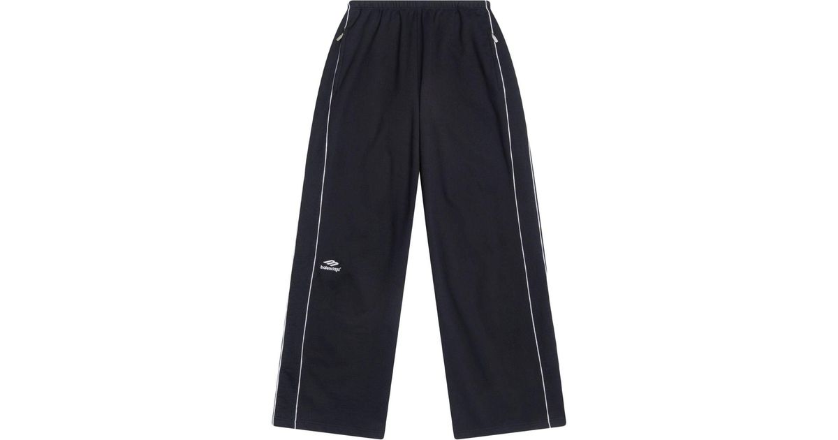 Balenciaga Cotton 3b Sports Icon Track Trousers in Black | Lyst UK