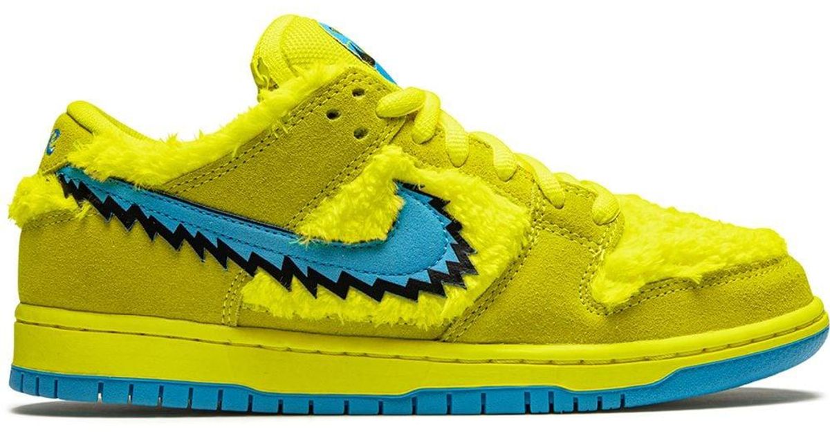 Nike X Grateful Dead Sb Dunk Low-top Sneakers in het Geel voor heren - Lyst