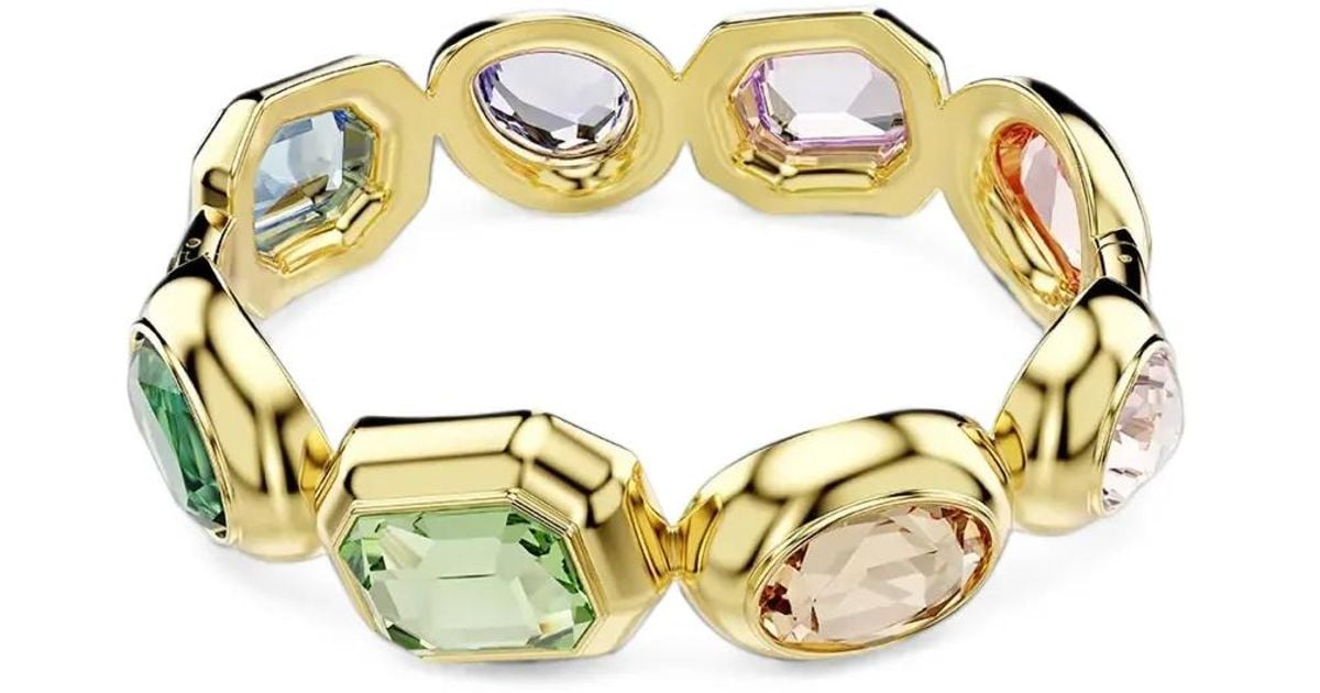 Swarovski Metallic Gema Crystal-Embellished Rigid Bracelet