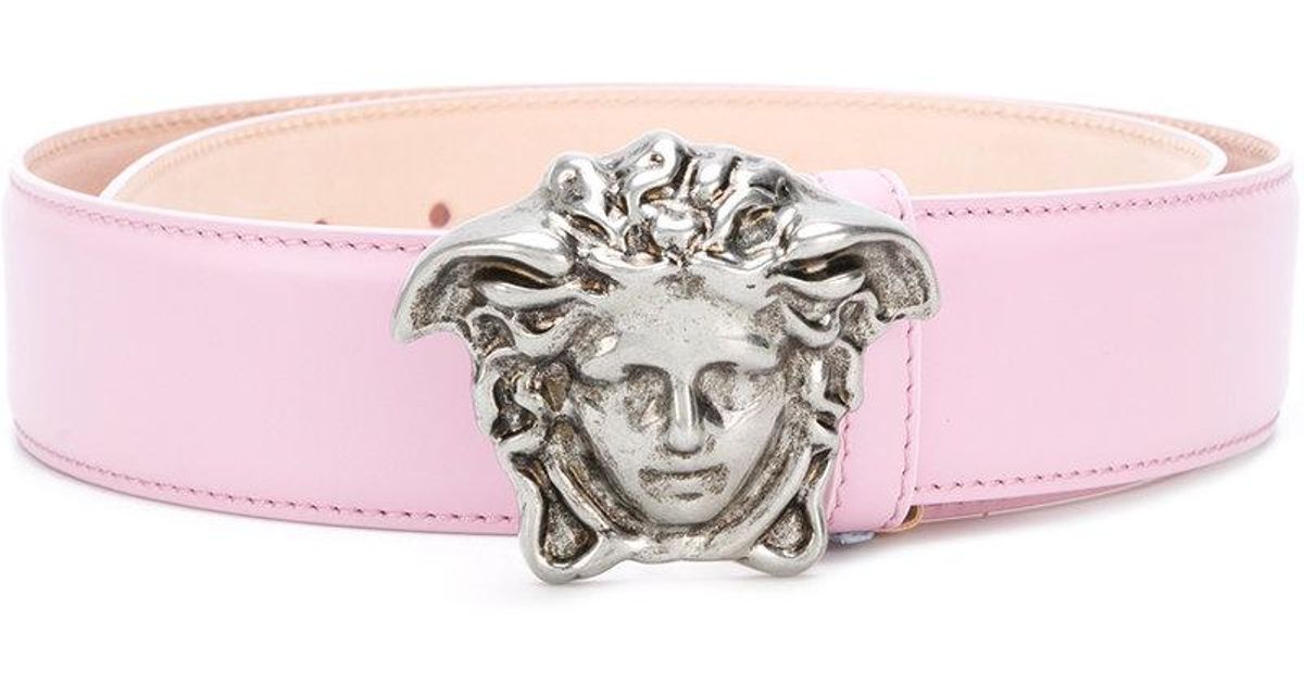 waarschijnlijk Koken Verwaand Versace Medusa Head Buckle Belt in Pink | Lyst