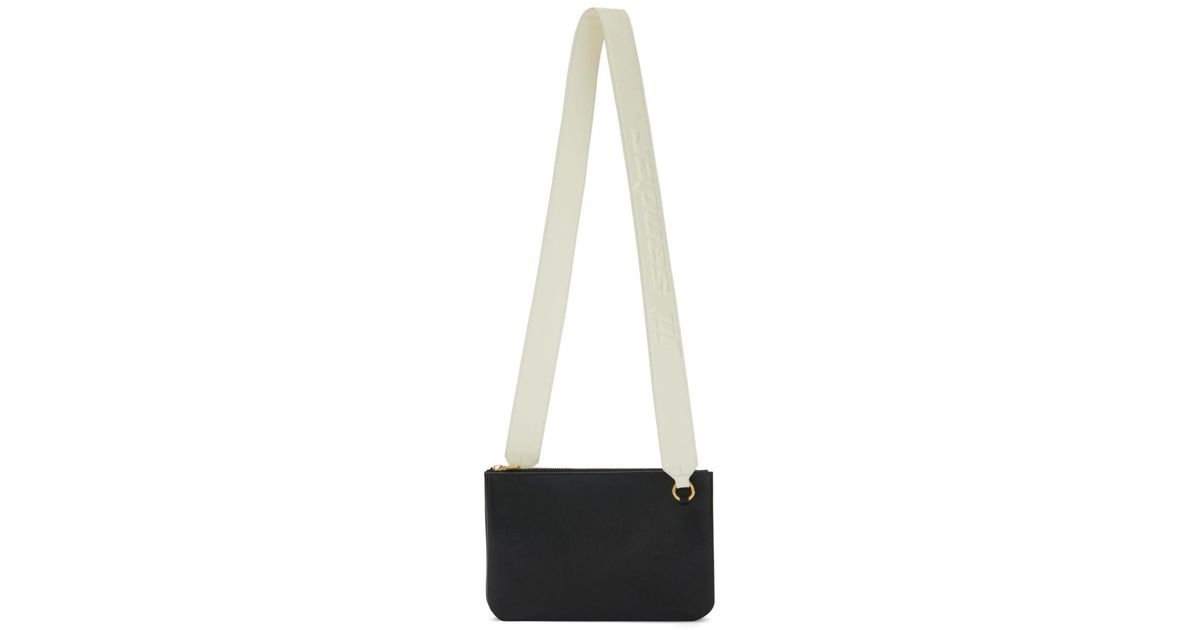 Jil Sander Link Lg Logostrap Leather Crossbody Bag in White Lyst