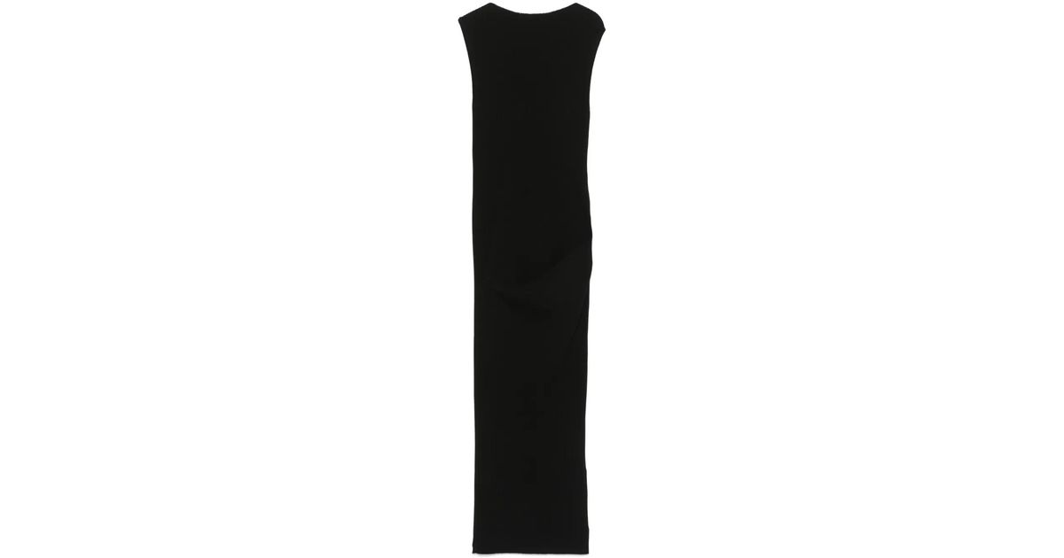 Rick Owens Knitted Long Dress in Black | Lyst Canada