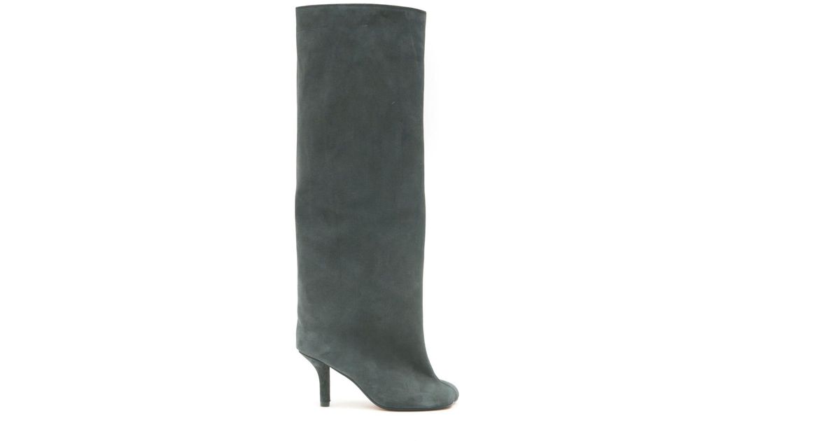 MM6 by Maison Martin Margiela Anatomic 70Mm Suede Boots in Green | Lyst