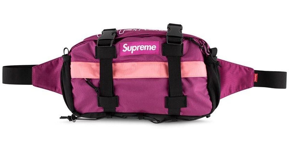 Supreme Logo Belt Bag in Magenta (Pink) for Men - Lyst