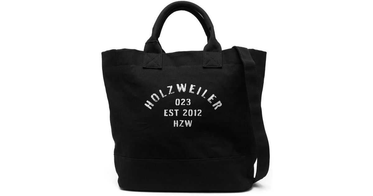 Holzweiler Front Logo-print Tote Bag in Black | Lyst