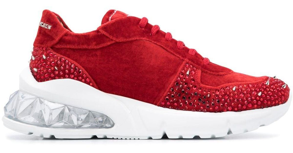 Philipp Plein Low-top Sneakers in het Rood | Lyst NL