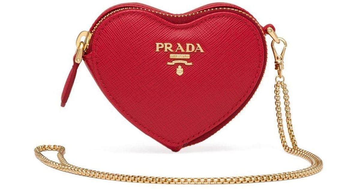 Prada Heart Mini Bag in Red