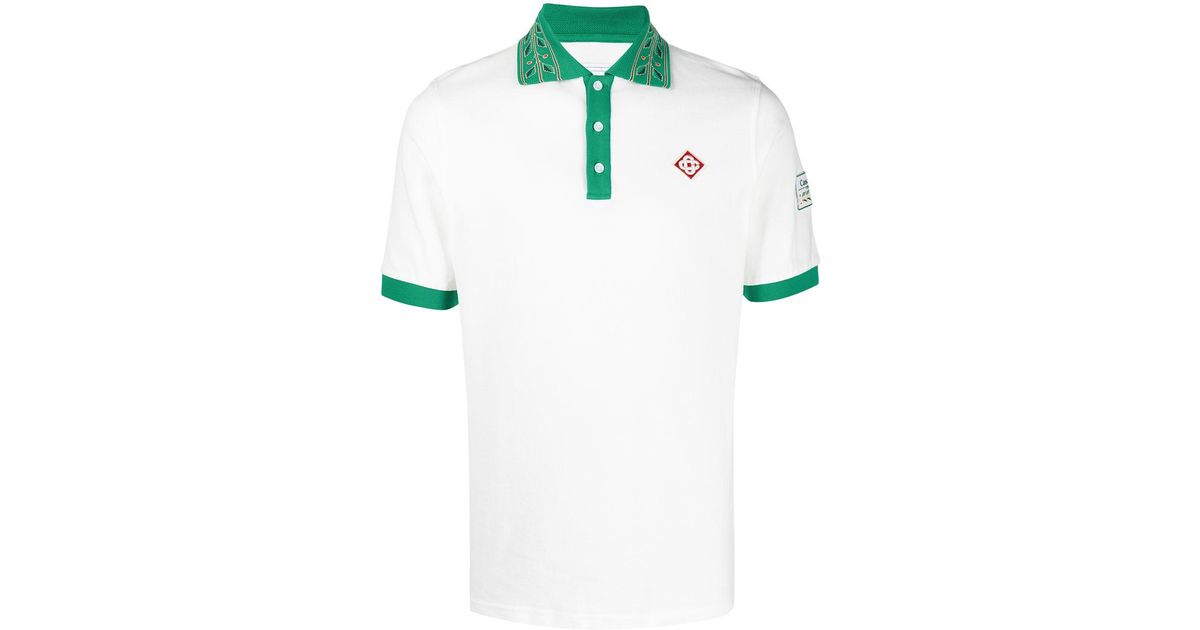 T-shirts voor CASABLANCA Katoen Poloshirt Met Geborduurd Logo in het Wit  voor heren Heren Kleding voor voor T-shirts voor T-shirts met korte mouw  allware.com.br