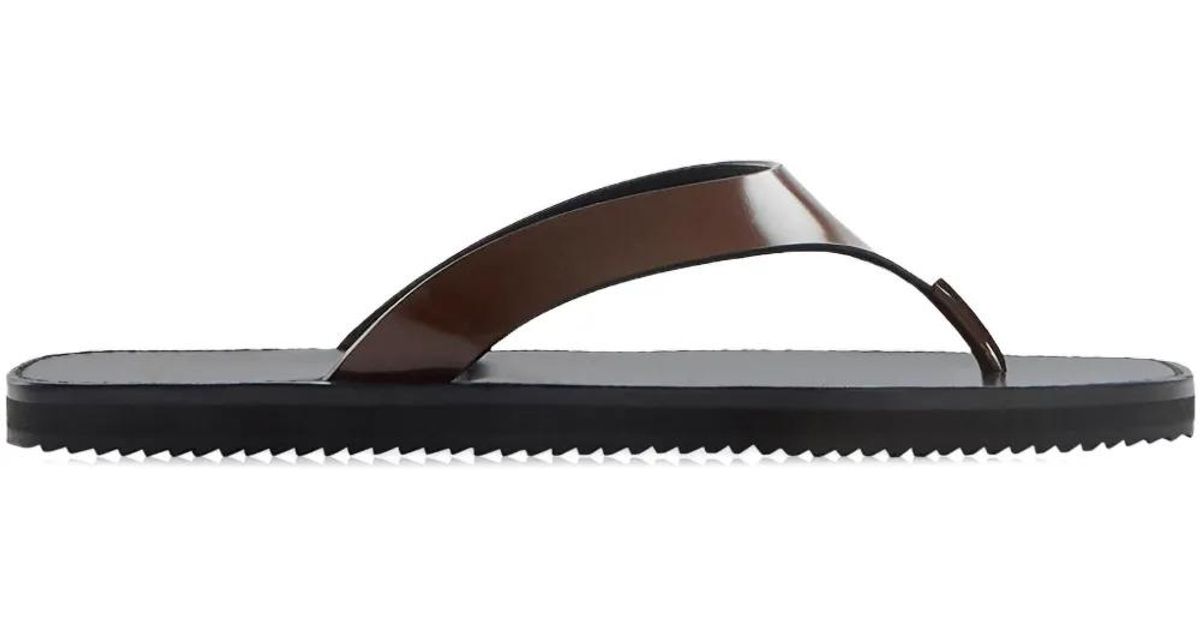 Jude Flat Sandals in Black | Lyst