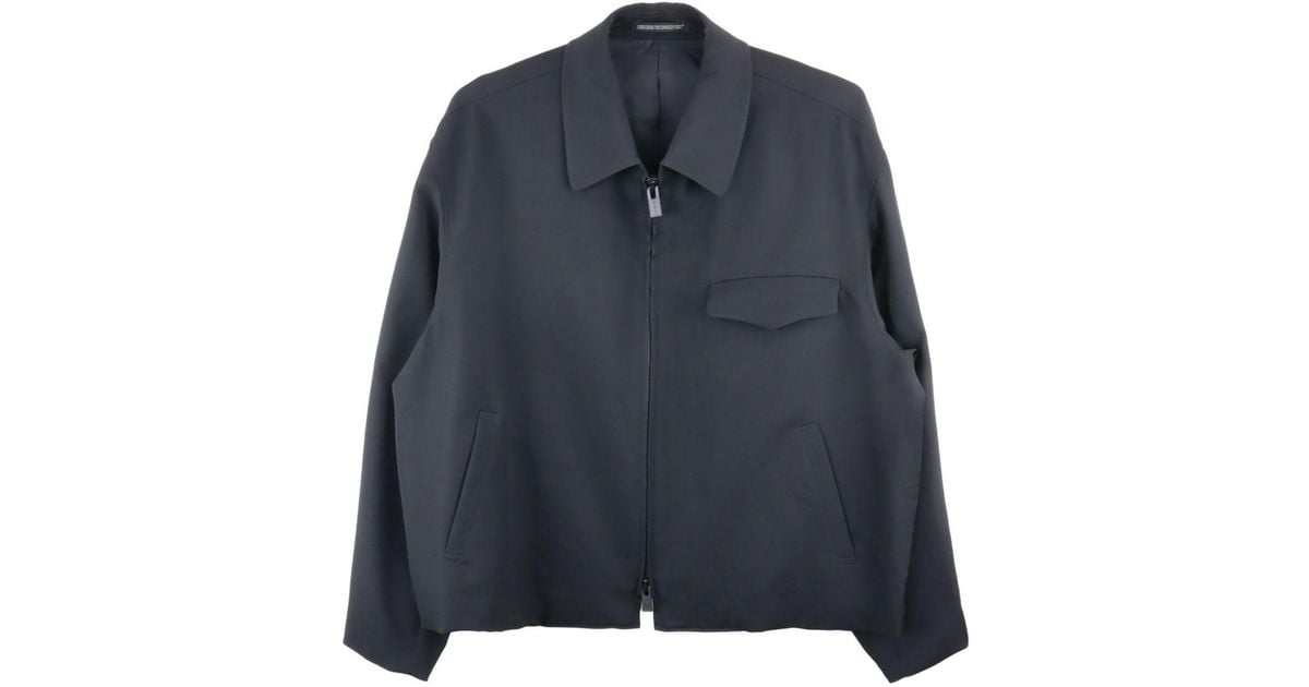 ジャケット・アウター Y's for men, 02FW TWEED ZIP UP COAT Y's Yohji Yamamoto Zip-Up Shirt Jacket in Blue for Men | Lyst UK