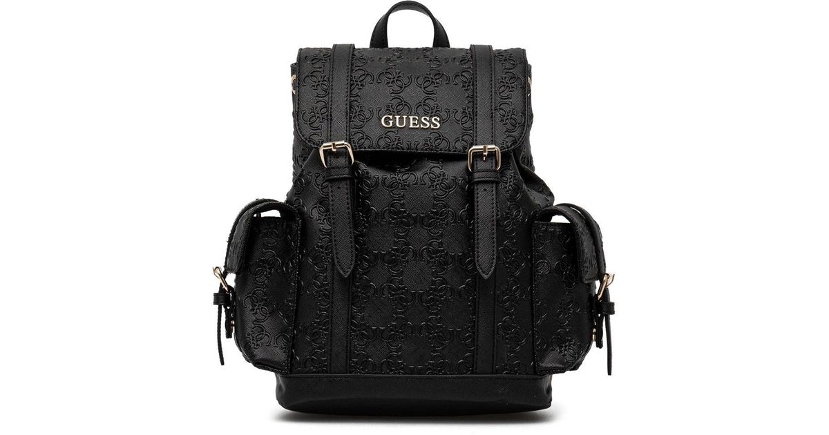 Guess Embossed Backpack in Black | Lyst