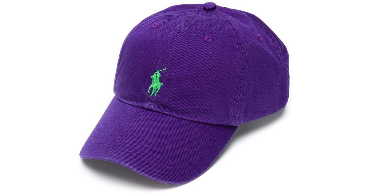 purple polo hat
