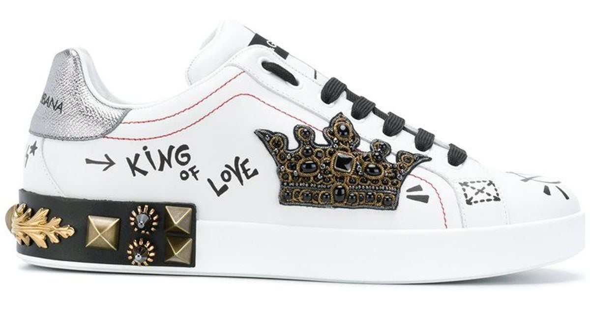 Dolce & Gabbana King Of Love Sneakers in White for Men - Lyst