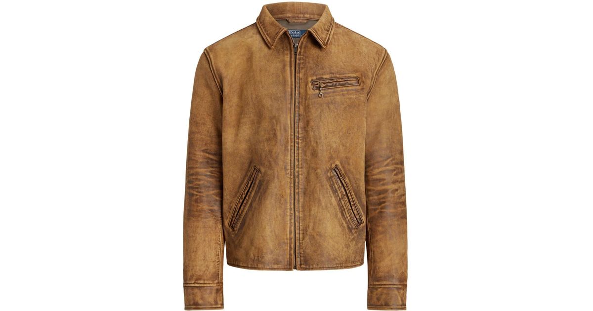 Veste cuir ralph clearance lauren