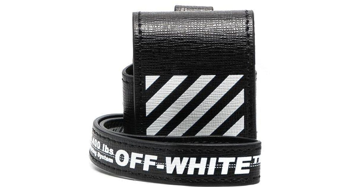Off-White c/o Virgil Abloh Diag-print Airpods Case in Black for 