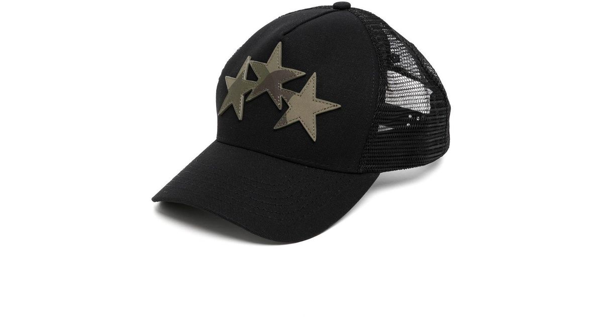 Amiri Cotton Star-patch Detail Baseball Cap in Black for Men | Lyst UK