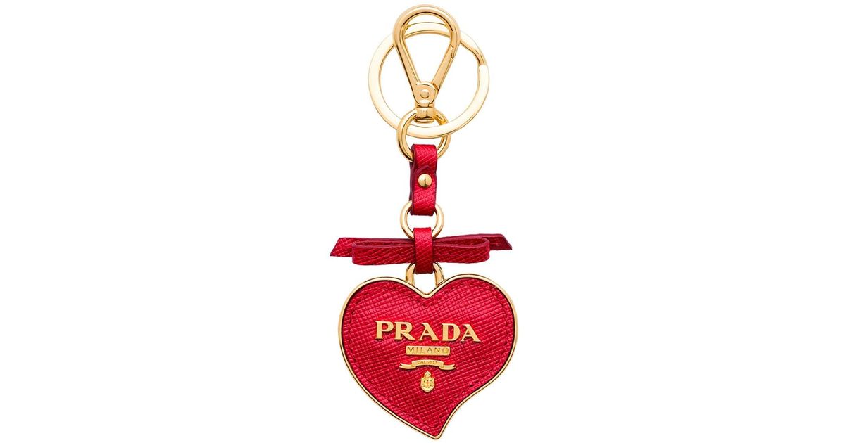 Prada Trick Heart-shaped Keychain in 