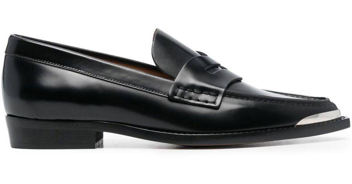 Isabel Marant Pointed-toe Leather Loafers in Black | Lyst