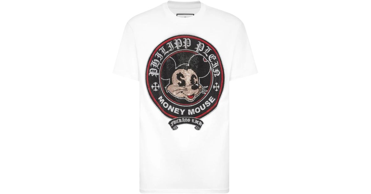 Philipp Plein Money Mouse T-Shirt in White for Men | Lyst