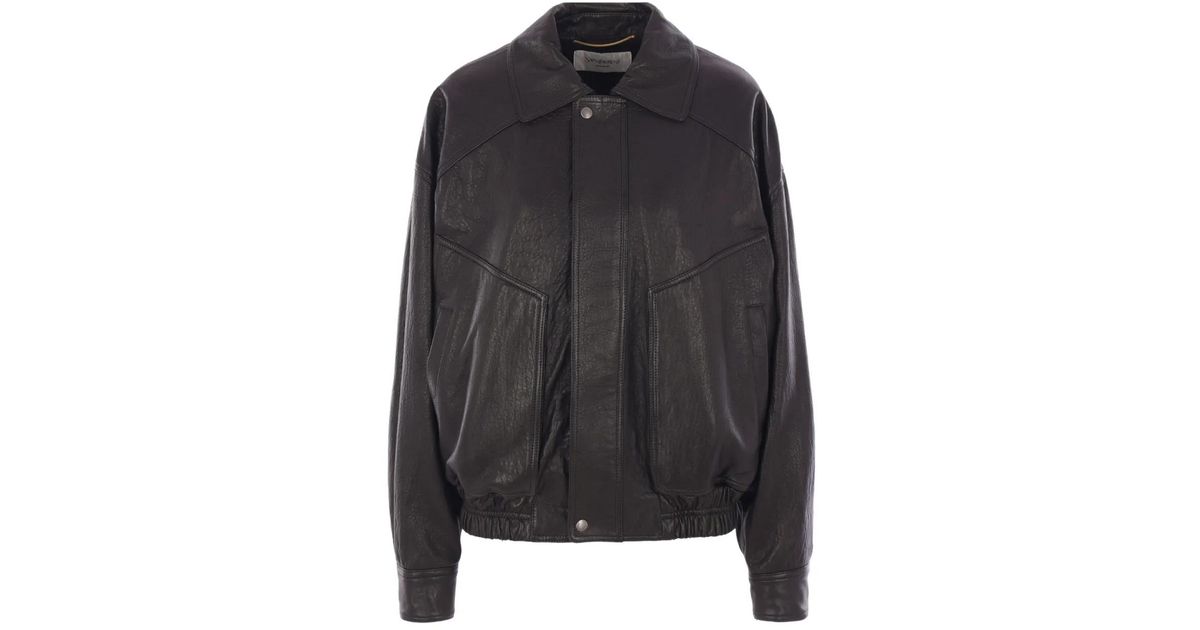 ジャケット SAINT LAURENT Black Nappa Leather Jacket Saint Laurent Black Nappa Leather Jacket | italist