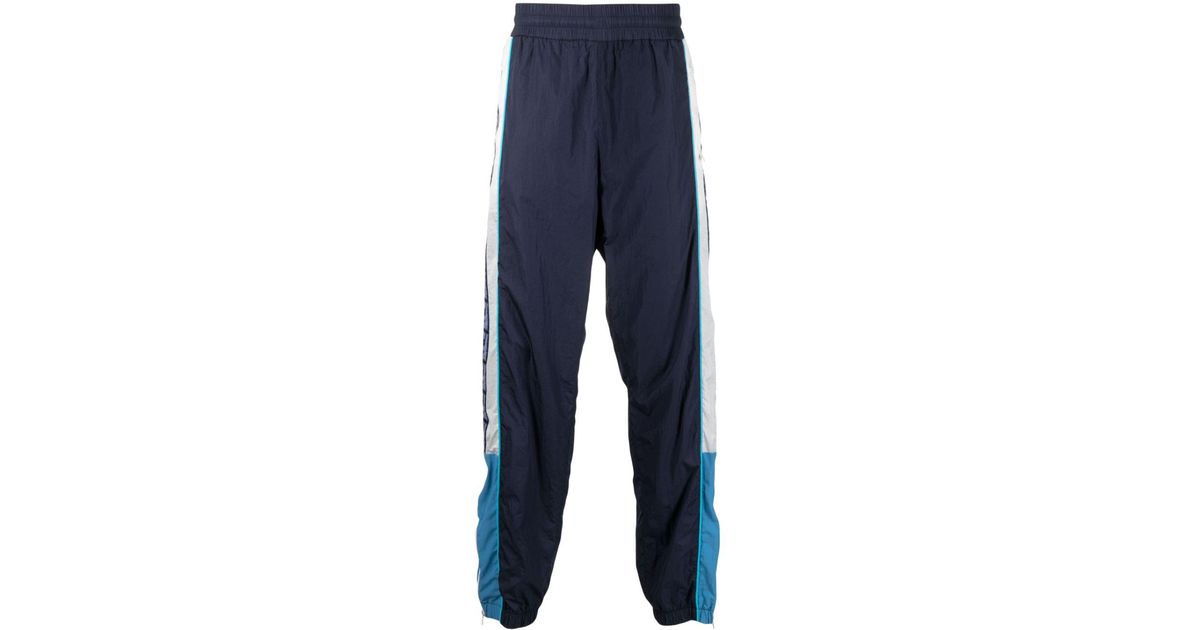 Fendi Logo Stripe Track Pants in Blue for Men Lyst Australia