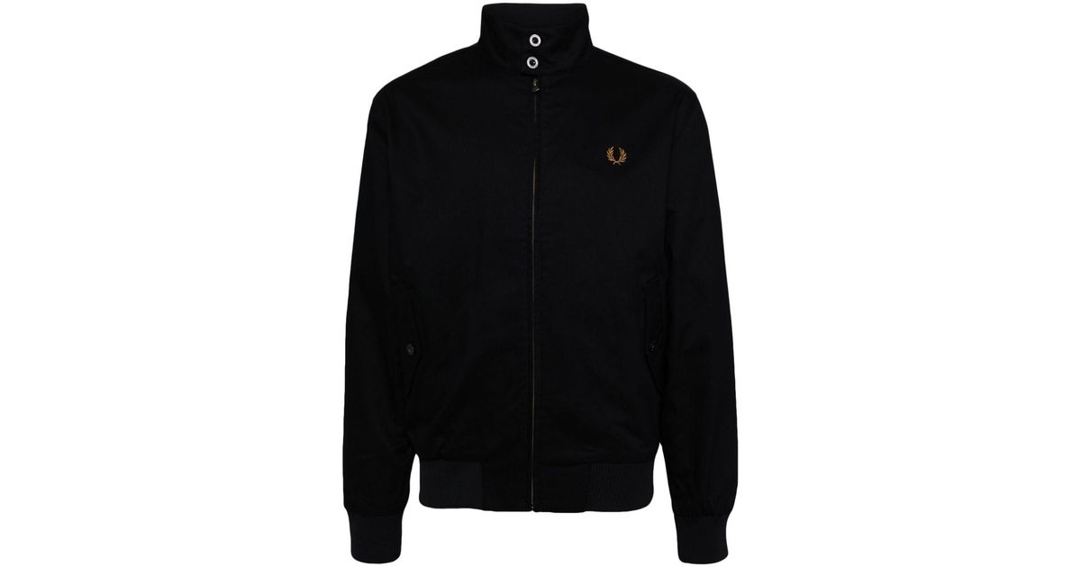 メンズ Fred Perry ハリントン ジャケット ブラック | Lyst