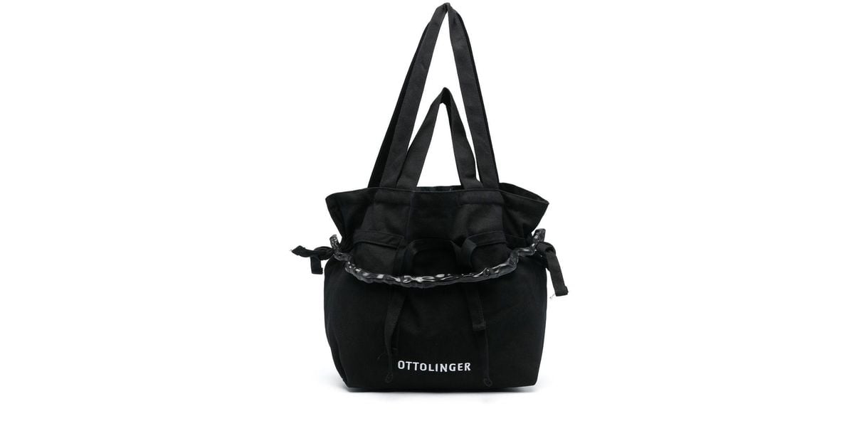 バッグ Ottolinger Denim Tote in Black Ottolinger Black Denim Tote Ottolinger