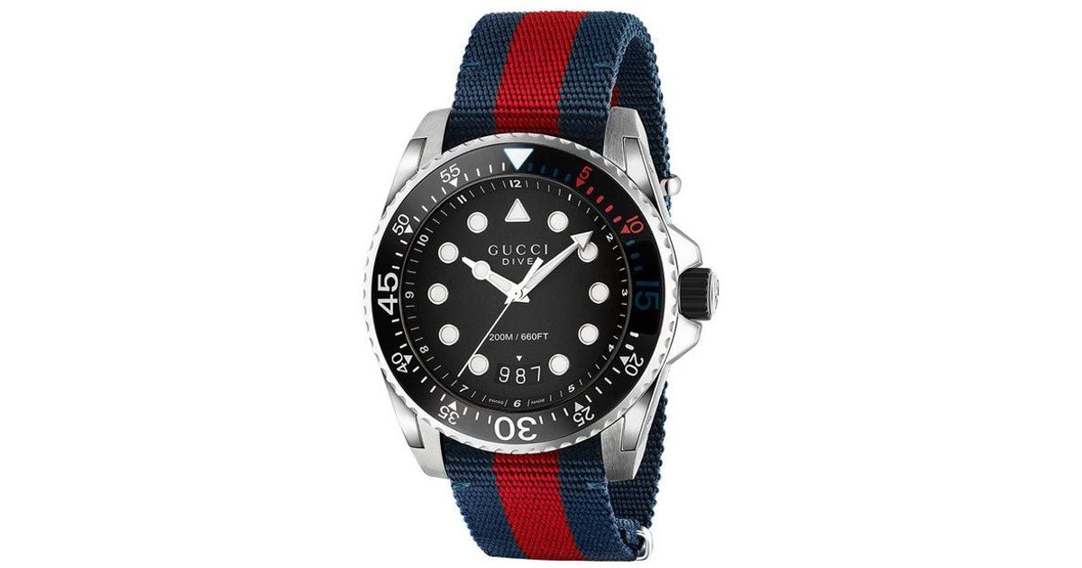 gucci dive watch blue