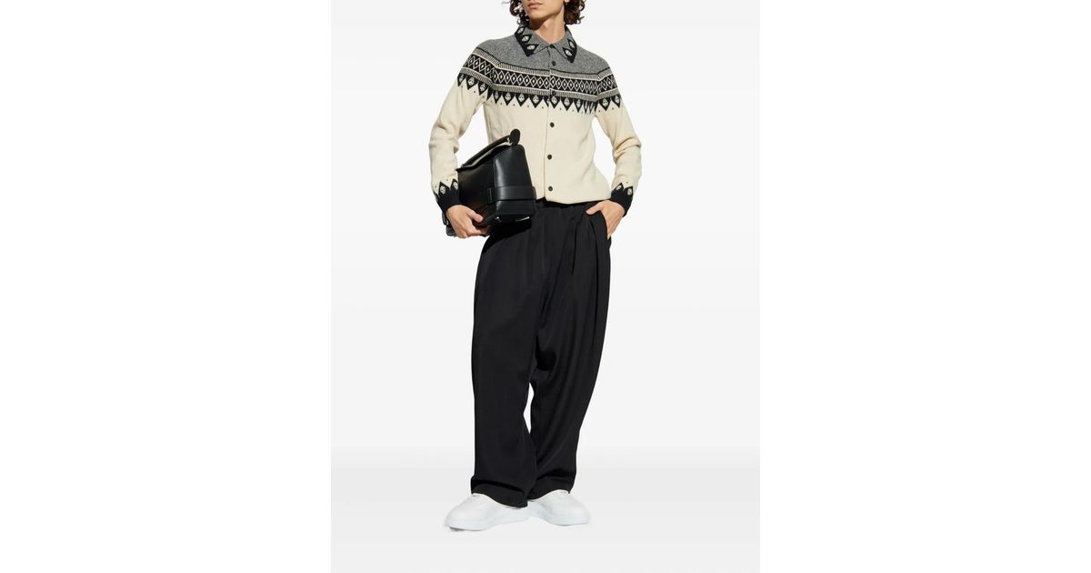 McQueen Skull-Motif Wool Cardigan in Black for Men | Lyst