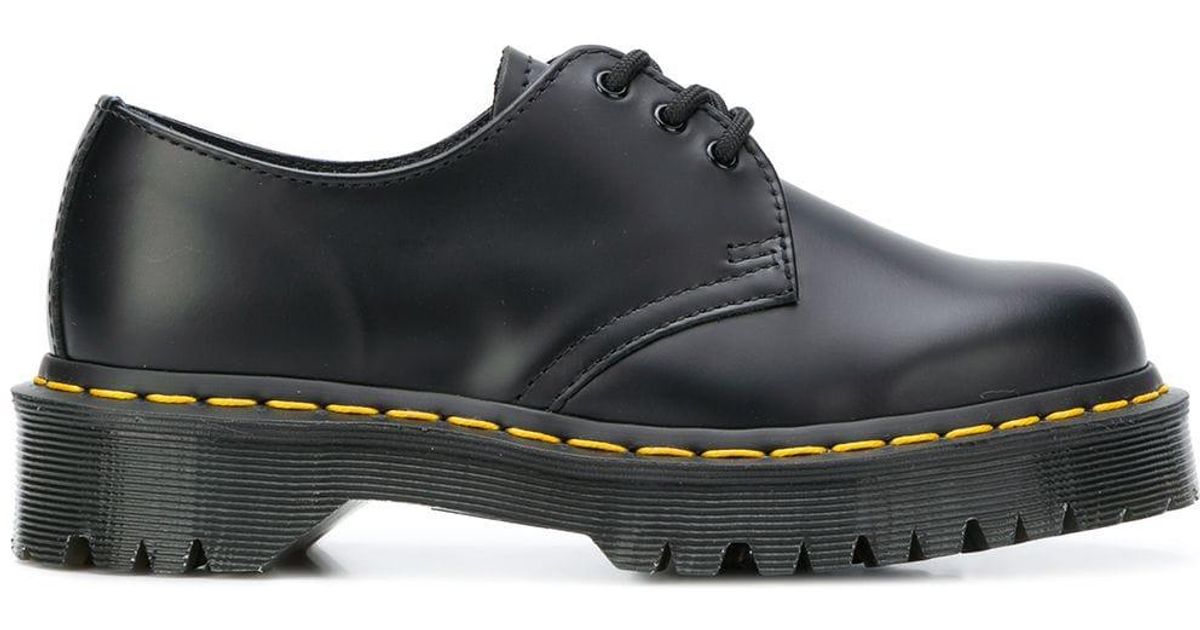 dr martens 1461 quad platform black shoes