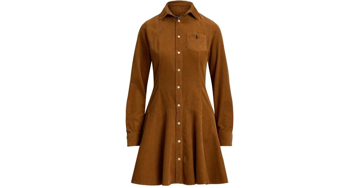 Polo Ralph Lauren Shirt Dresses in Brown